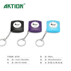 AKTION SQUARE MEASURING TAPE WITH KEYCHAIN