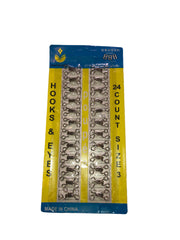 LADIES HOOKS AND EYES 900 PCS BOX Size 3 (36 CARDS=900 PCS)